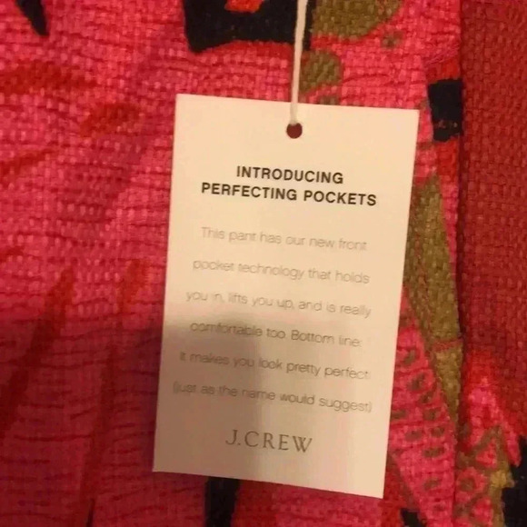 J Crew high waist palm print kick out crop pant.  Size 10. - Picture 2 of 11